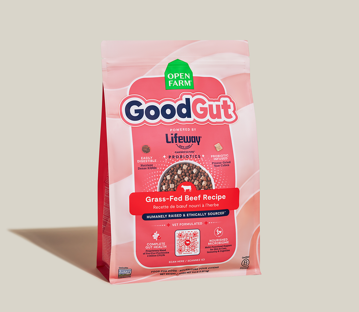 GoodGut Grass-Fed Beef Dog Kibble
