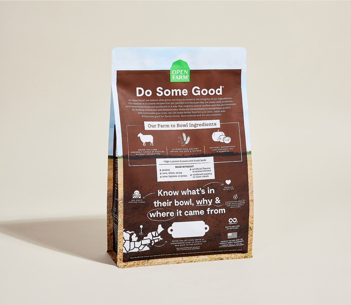 Pasture-Raised Lamb & Ancient Grains Dog Kibble