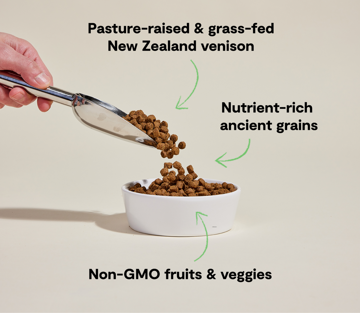 New Zealand Venison & Ancient Grains Dog Kibble