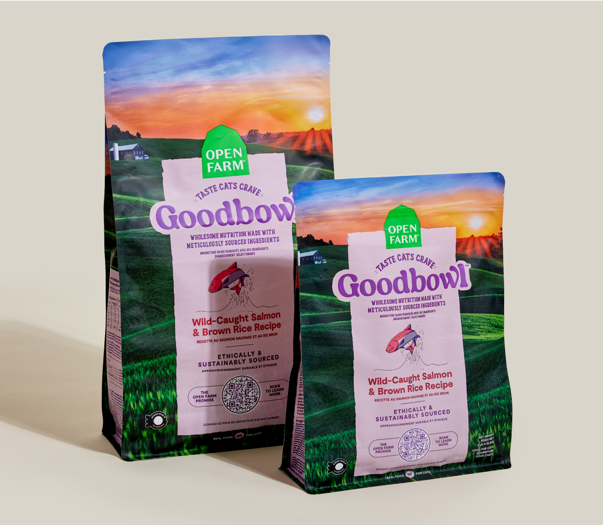 Goodbowl™ Wild-Caught Salmon & Brown Rice Cat Kibble