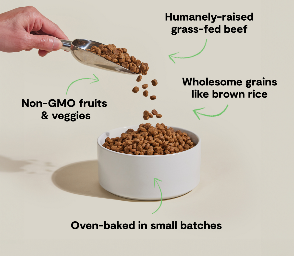 Goodbowl™ Grass-Fed Beef & Brown Rice Dog Kibble