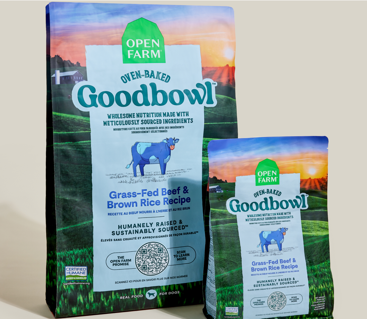 Goodbowl™ Grass-Fed Beef & Brown Rice Dog Kibble