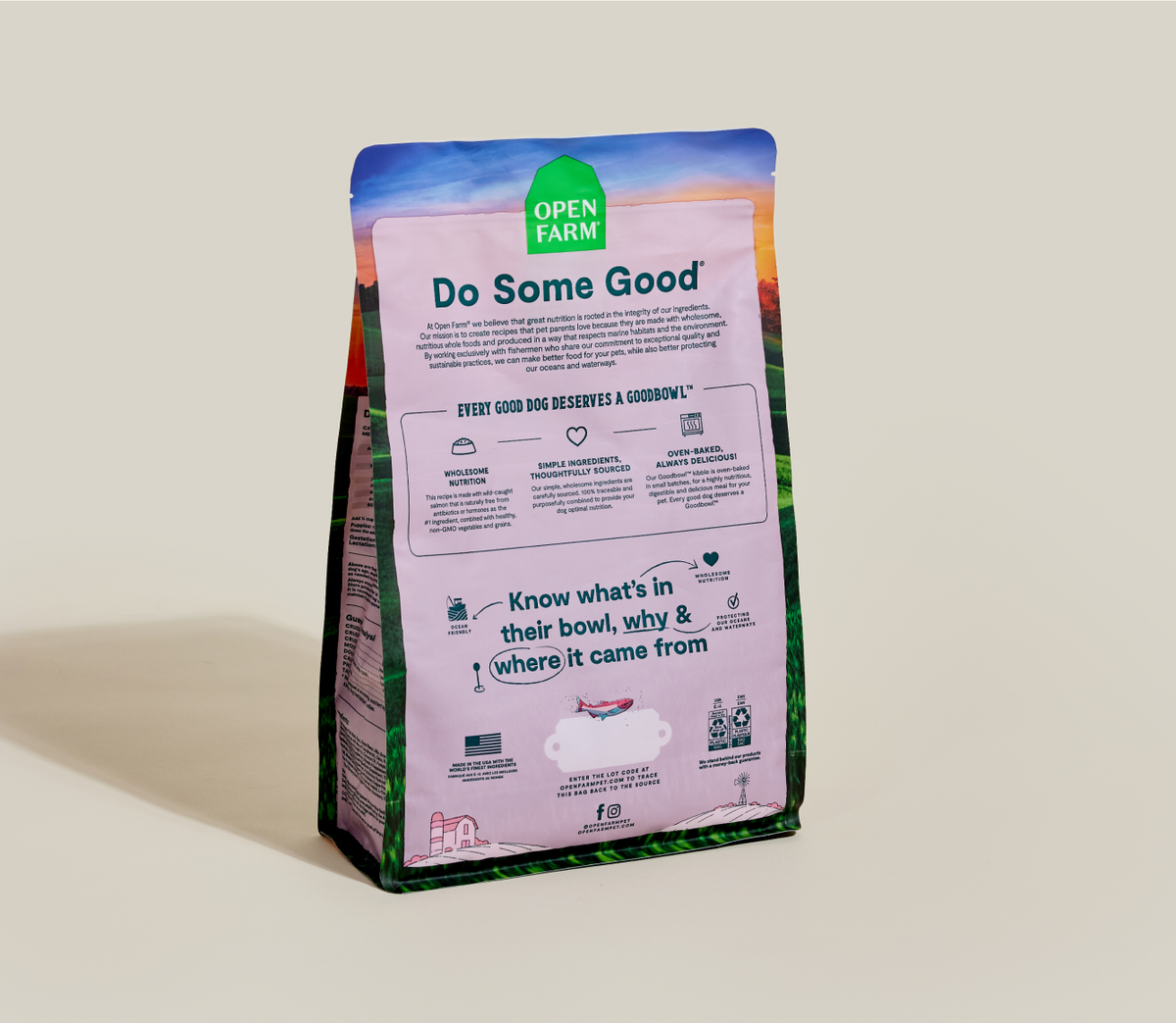 Goodbowl™ Wild-Caught Salmon & Brown Rice Dog Kibble