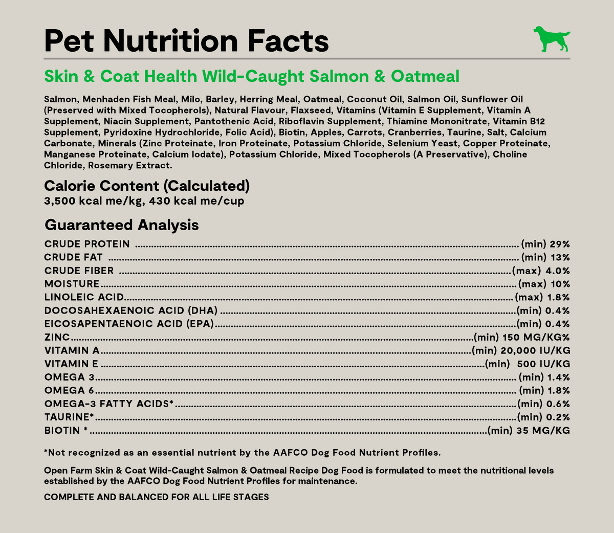Salmon & Oatmeal Skin & Coat Health Dog Kibble