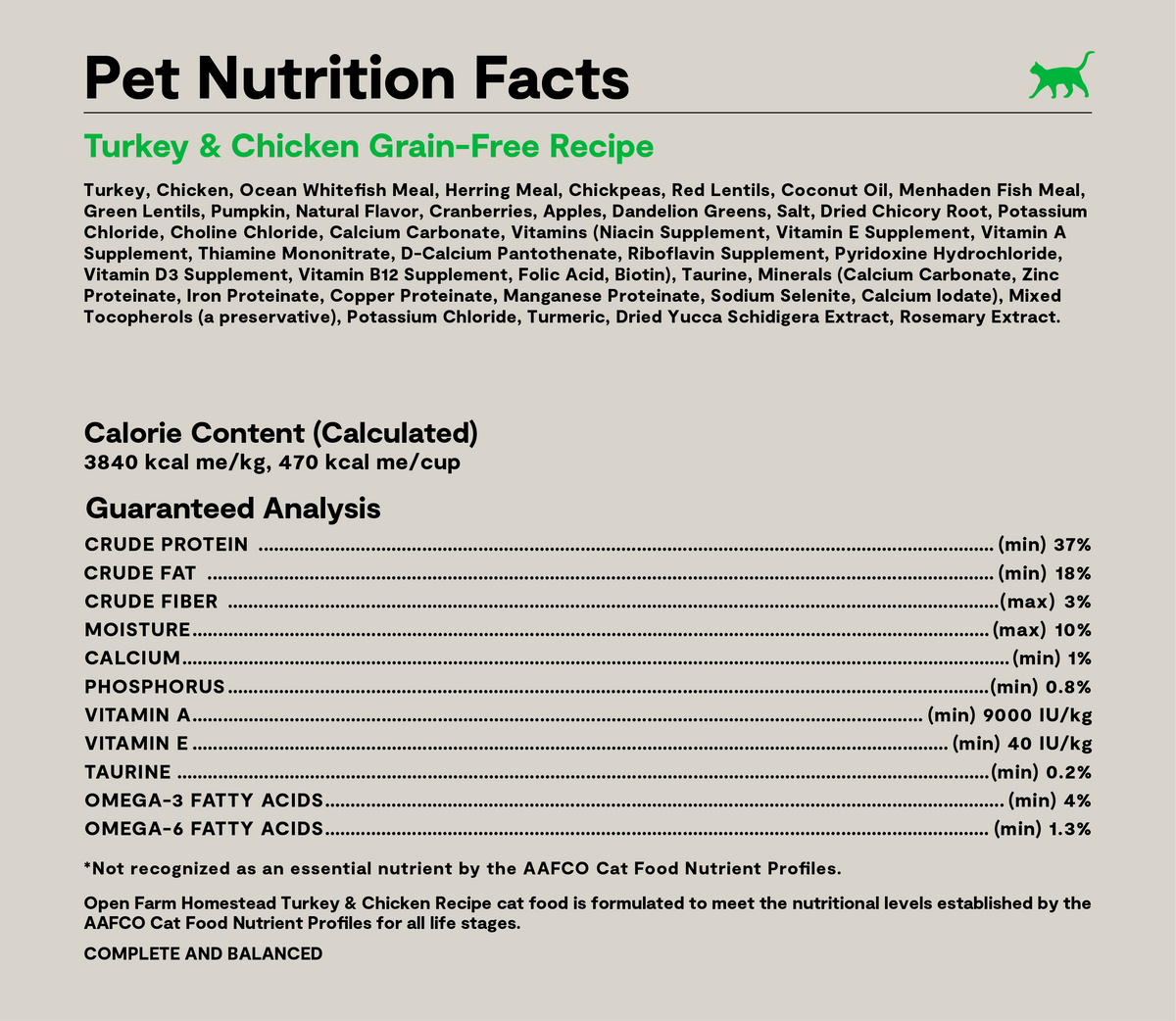 Homestead Turkey & Chicken Grain-Free Cat Kibble