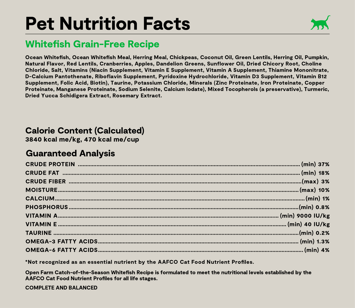 Whitefish Grain-Free Cat Kibble