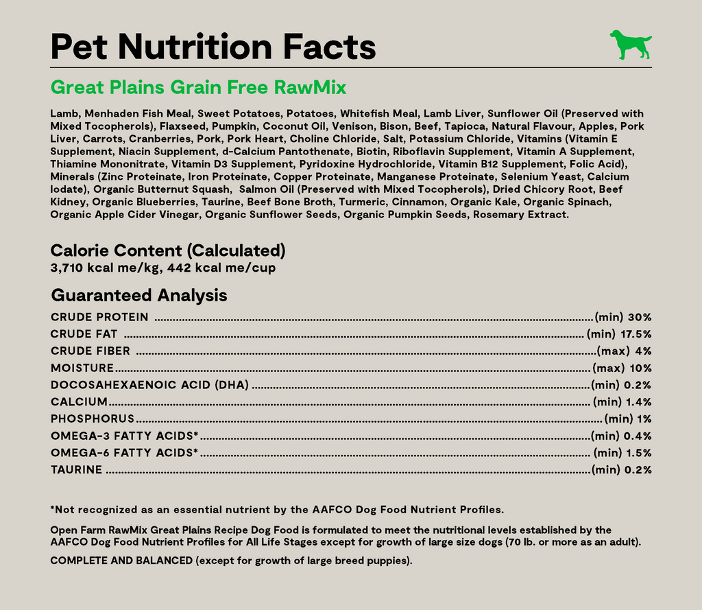 RawMix Great Plains Grain-Free Dog Kibble