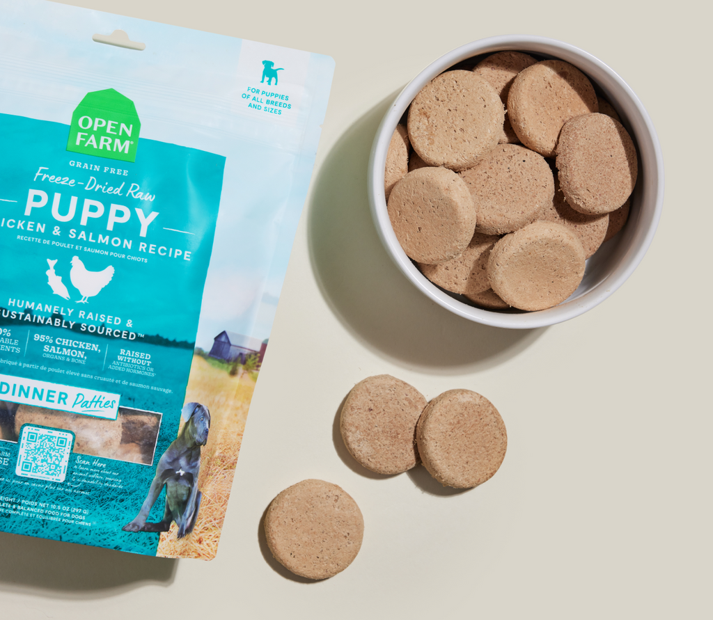Chicken & Salmon Freeze Dried Raw Patties for Puppies