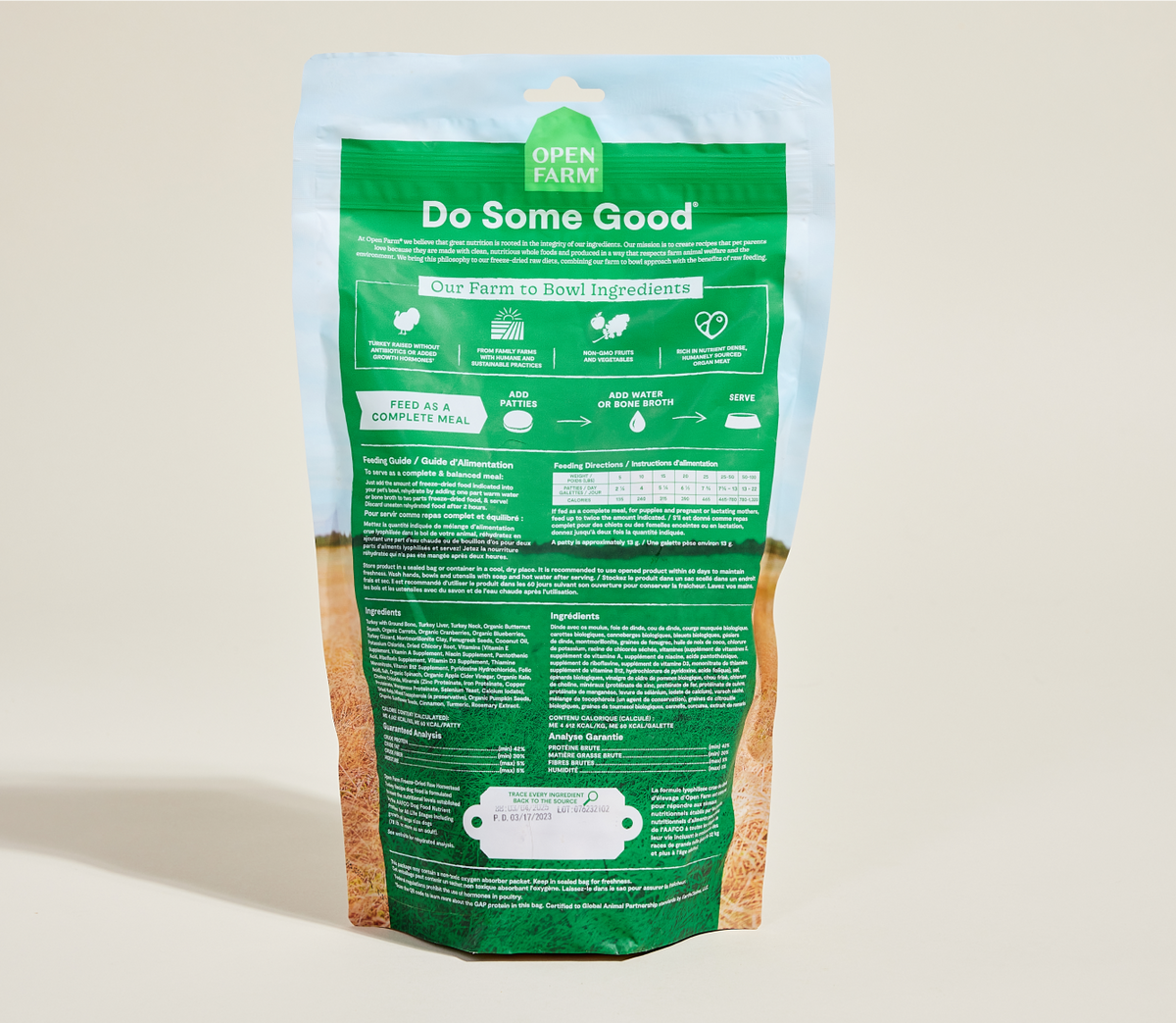 Homestead Turkey Freeze Dried Raw Patties for Dogs