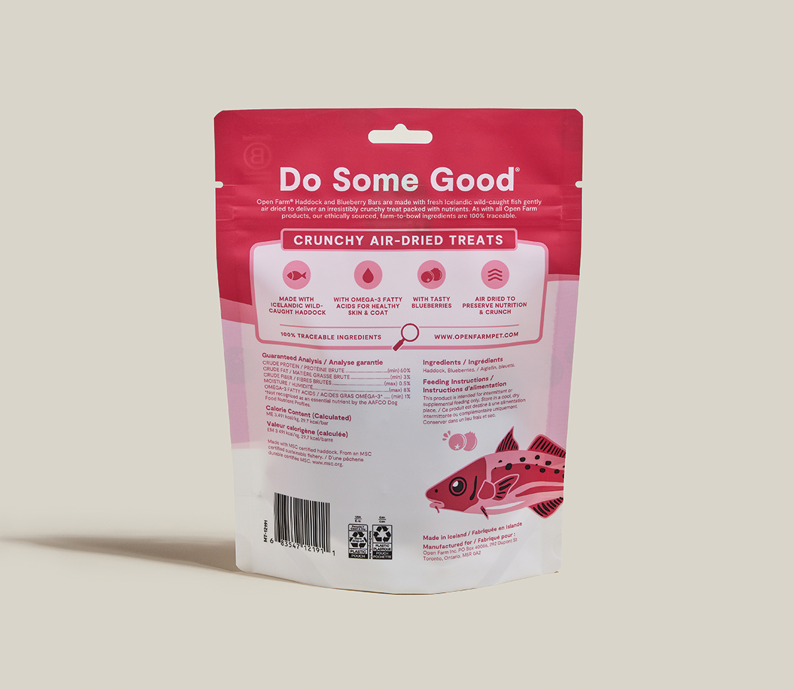 Icelandic Air-Dried Haddock & Blueberry Dog Treat Bars