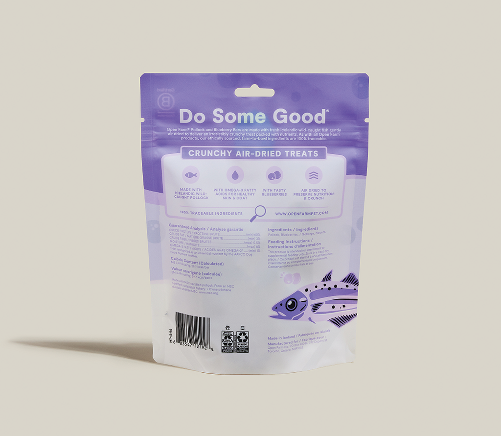 Icelandic Air-Dried Pollock & Blueberry Dog Treat Bars