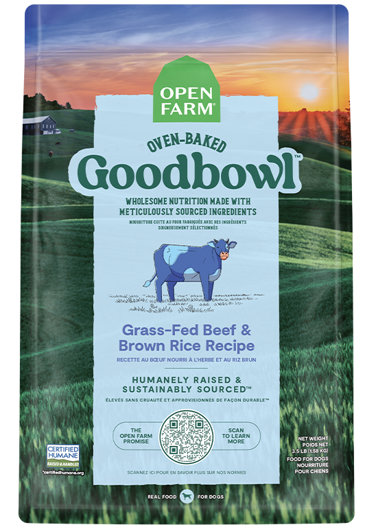 Goodbowl™ Grass-Fed Beef & Brown Rice Dog Kibble